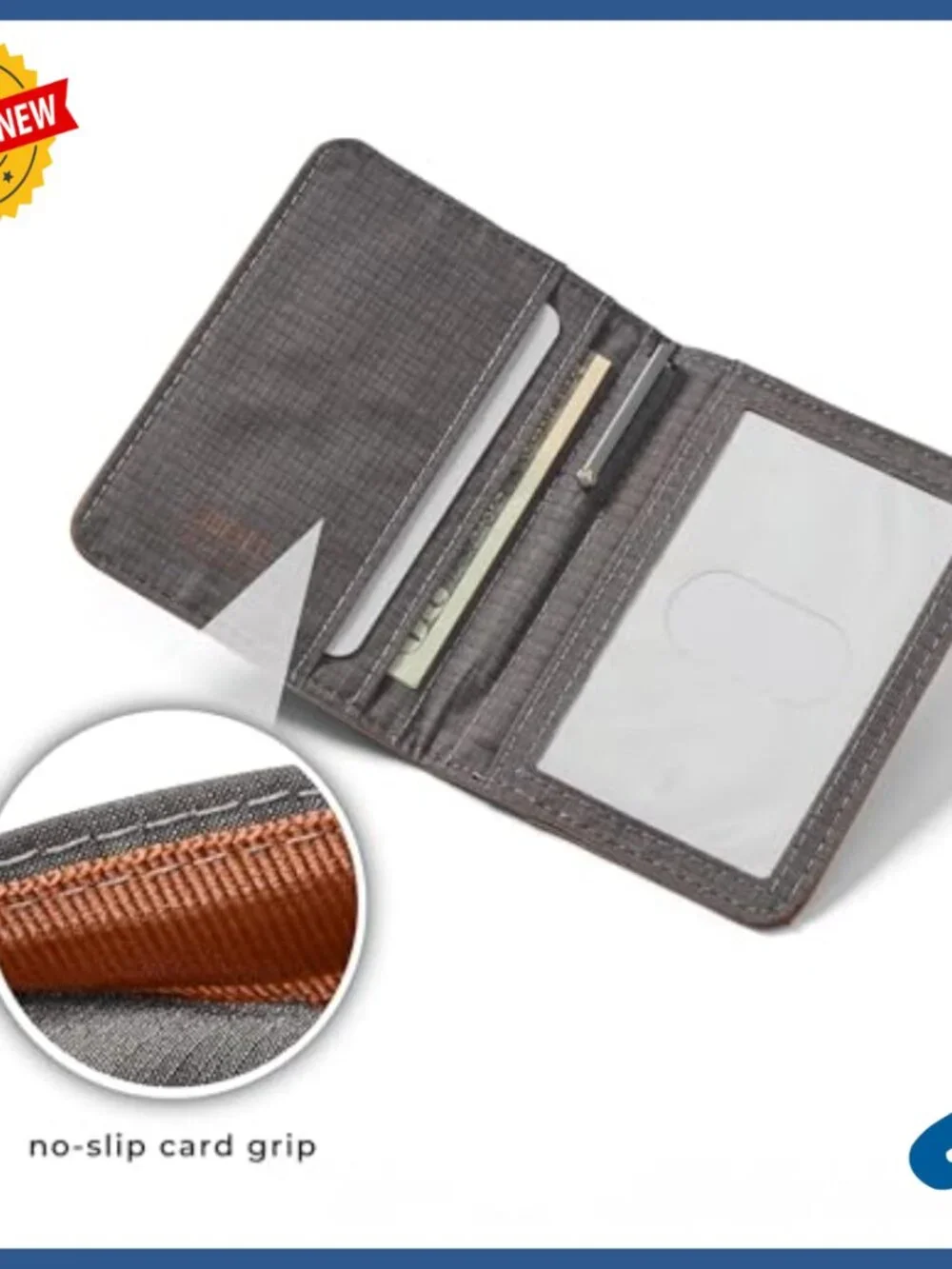 Leather RFID Blocking Bifold Wallet, Slim Front Pocket Card Holder